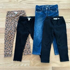 Cat & Jack 3T Girls Leggings (4 pairs)